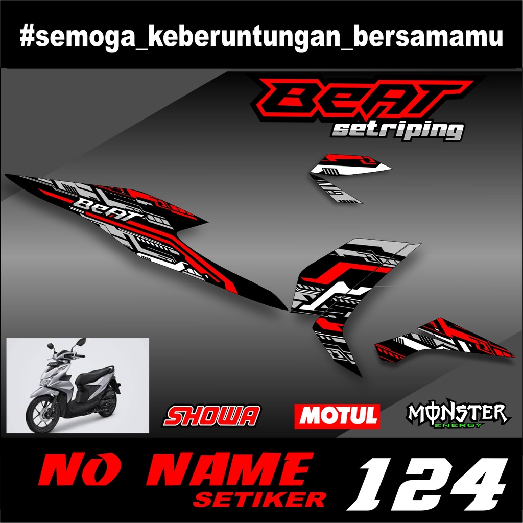 Stiker striping Beat New 2020 2021 (124) List Variasi sticker