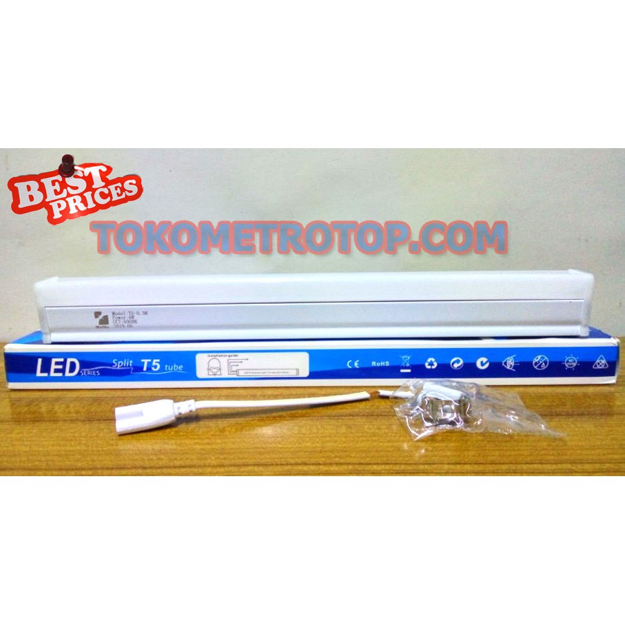 Lampu Set Neon Tube TL LED Neon LED T5 6w 30cm Top Quality