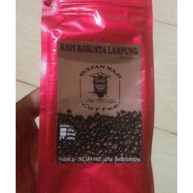 

Beli 2 50k Kopi robusta lampung-sultan haji coffe 250 gr