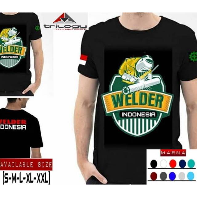 KAOS PRIA KEREB WELDER INDONESIA WARNA KEREN DESAIN KEREN BAHAN BERKUALITAS