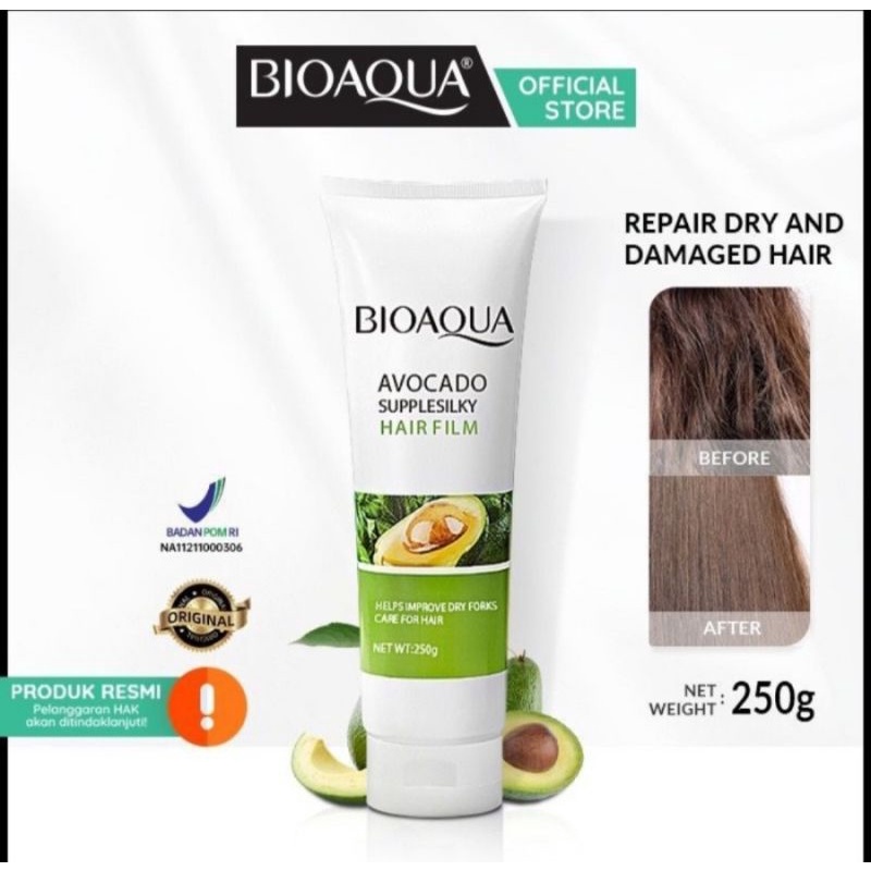 RADYSA - BIOAQUA Avocado Supple Silky Hair Film mask Masker Rambut Creambath 250gr BIO AQUA