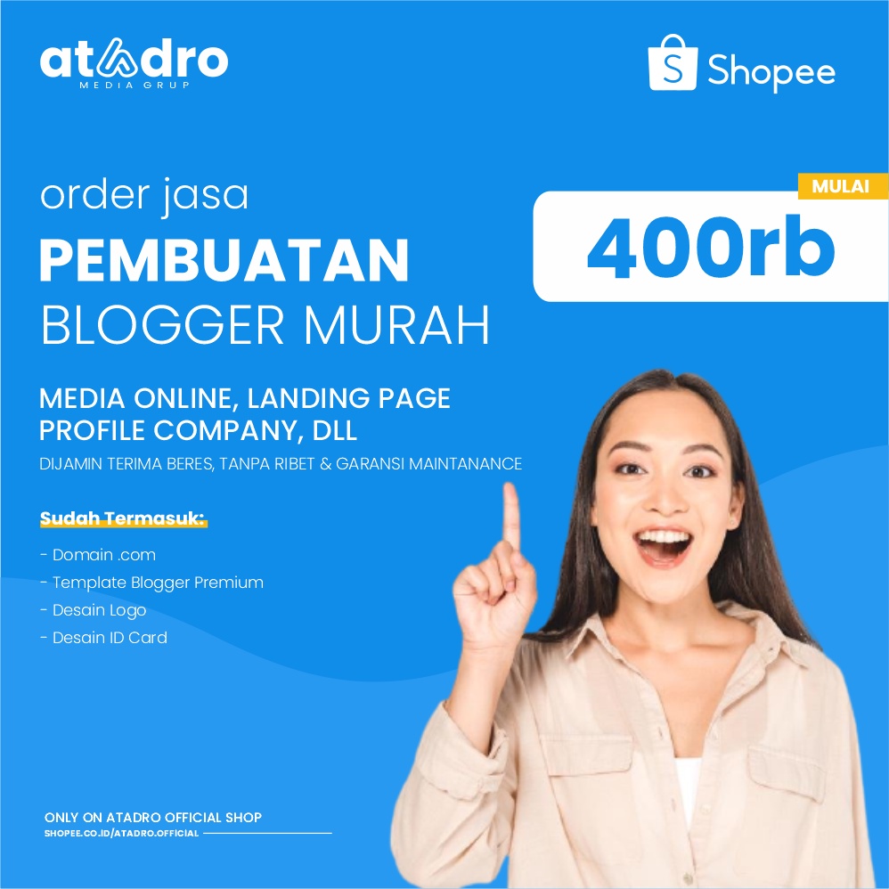 Jasa Pembuatan Blogger Murah | Portal Media | Landing Page | Company Profile | Dll