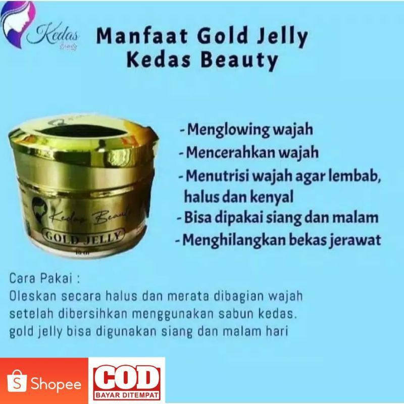 [READY]KEDAS BEAUTY GOLD JELLY 10 GRAM / CREAM GLOWING