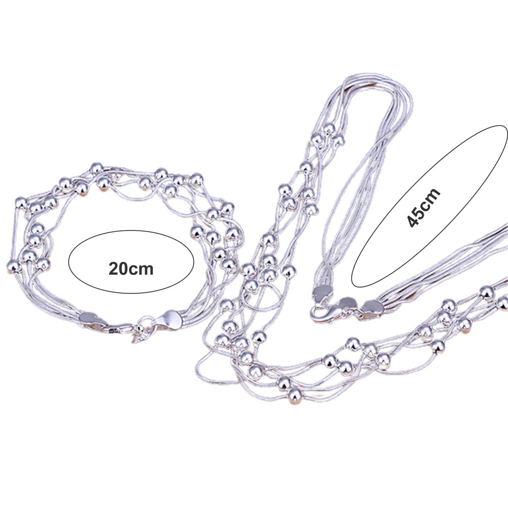 Hu Hu Hu Hu Hu Alat Bantu Pasang Kacamata♡ Set Kalung Gelang Rantai 5 Baris Bahan Tembaga Untuk Wanita