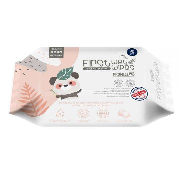 K-MOM First Wet Wipes Promise Tissue Basah Bayi 70 Pieces