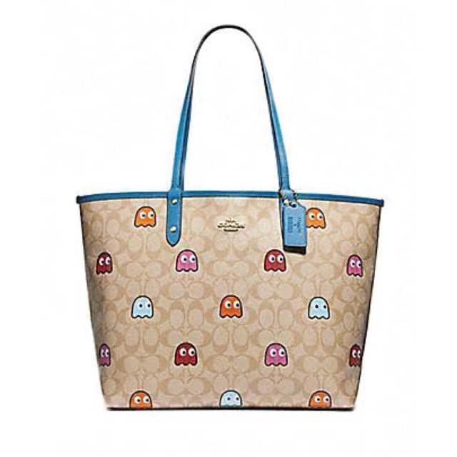 Coach tote bag pac man