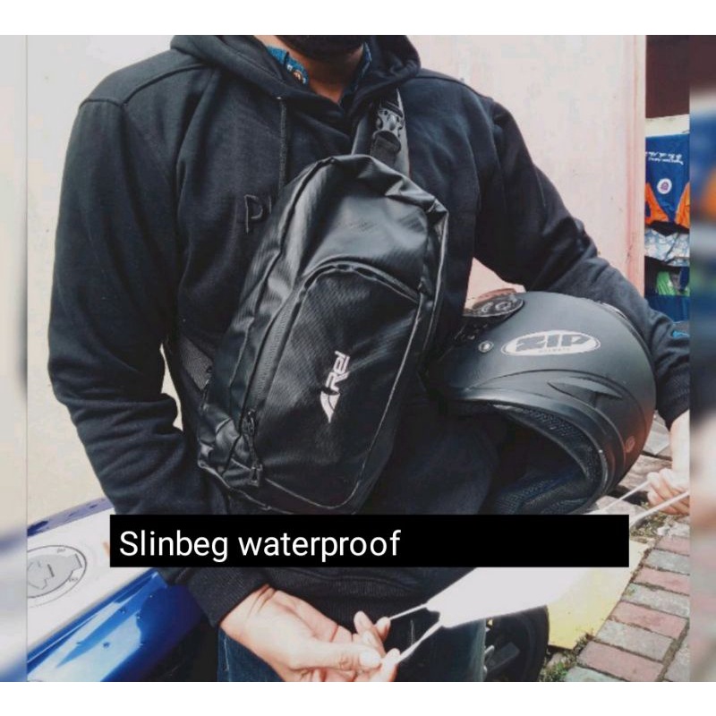 Tas slinbag pria wanita waterproof anti air/tas selempang pria wanita waterproof anti air hazle tas buat kerja