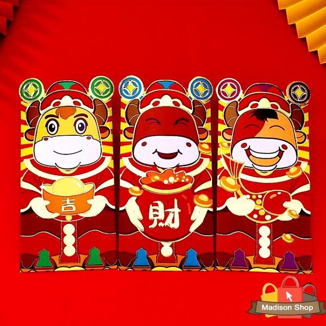 

HX024 Angpao Imlek Caisen Panjang Tahun Kebo 2021 Ampau Kerbau Emas