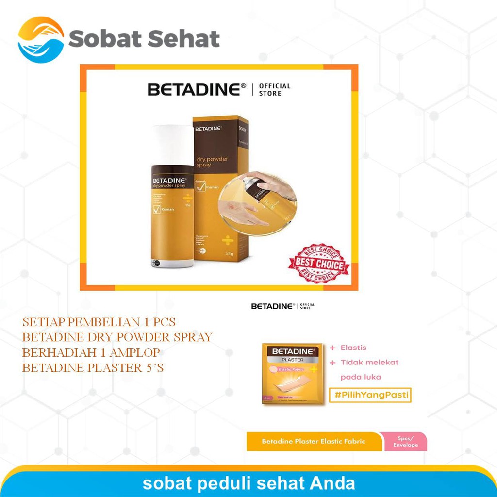 Betadine Dry Powder Spray 55 gr