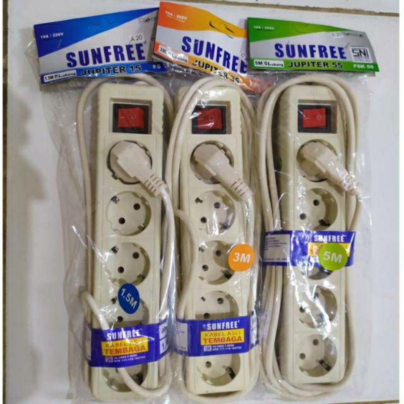 STOP KONTAK SUNFREE 5 LUBANG