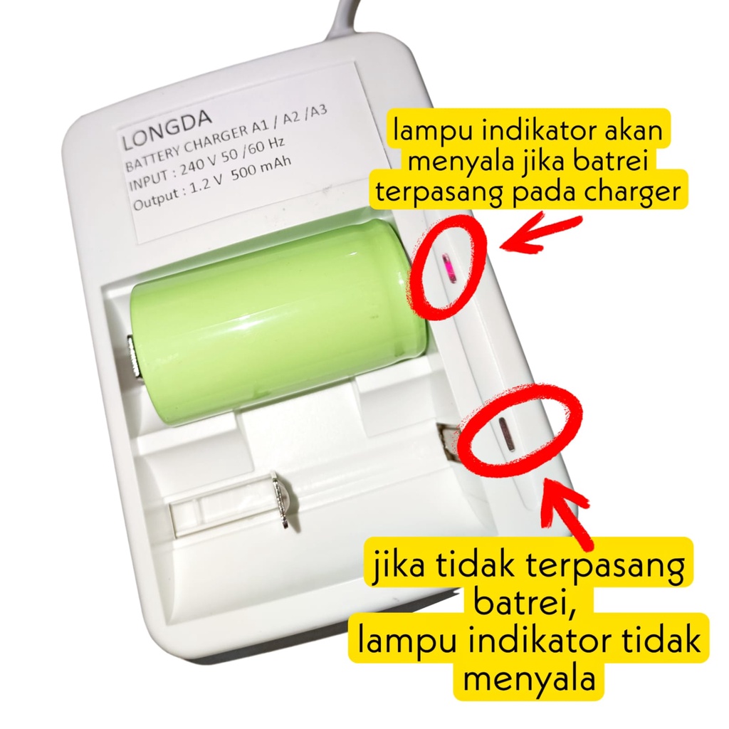 Alat Cas Baterai Battery Multifungsi LONGDA untuk Cas Batrei A1 JUMBO