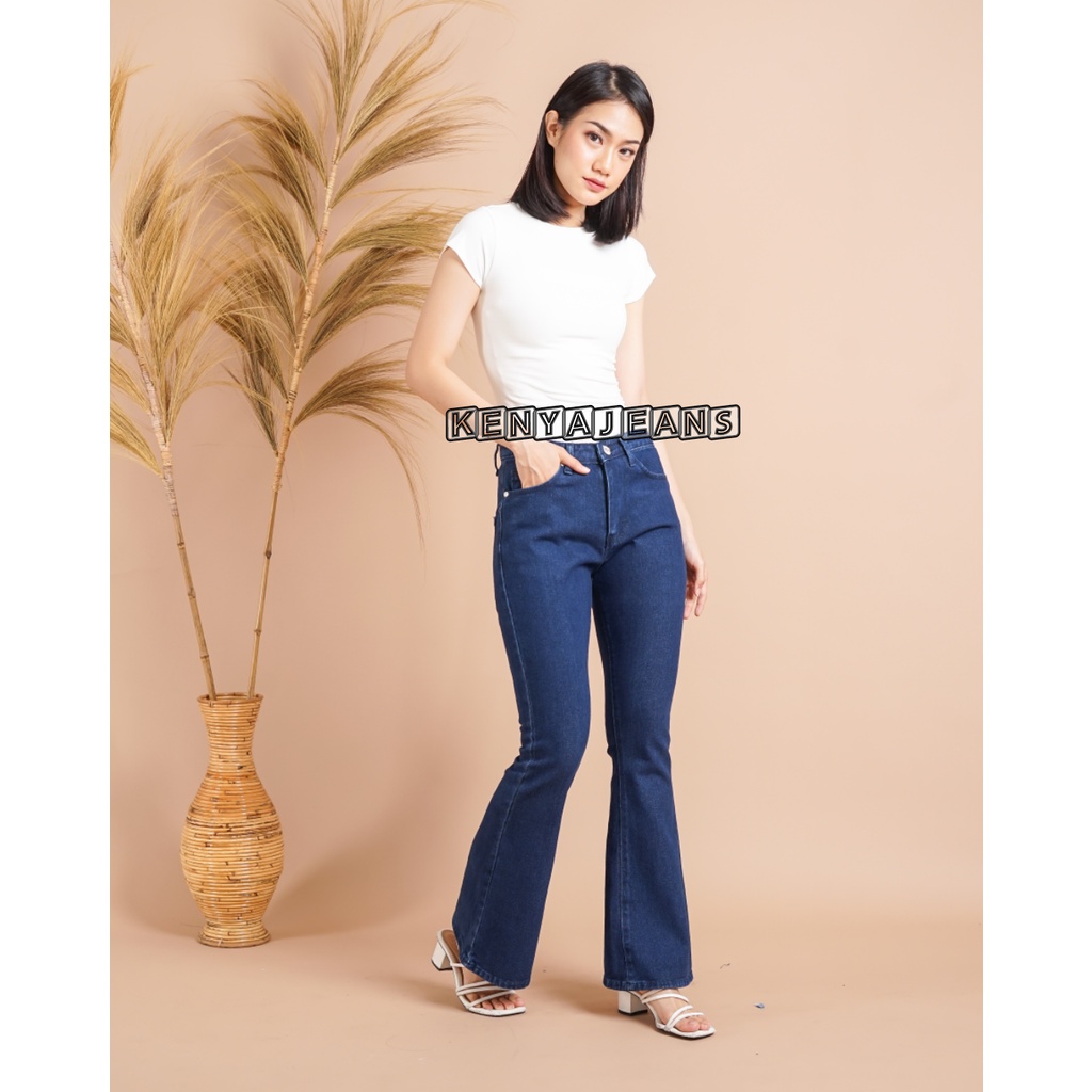 7C-G CELANA JEANS PREMIUM HIGHWAIST CUTBRAY BIRU DIAMOND /BOYFRIEND CUTBRAY /NONSTREACH JEANS /27 - 30