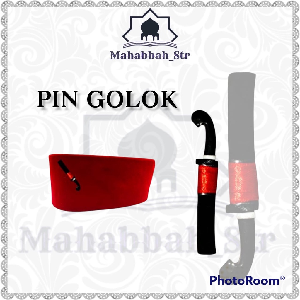 Pin Golok Untuk Peci Pin Bros Aksesoris Songkok Kopiah