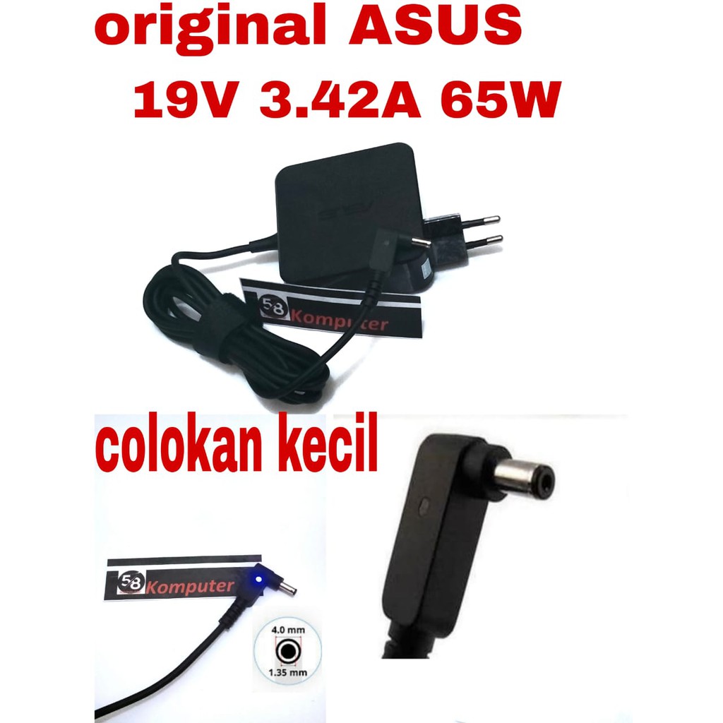 19V 3.42A 65W 4.0*1.35 Power Adapter Charger Laptop Asus UX32VD ux31a x201e ux305f s200e ADP-65DW X401 X551 A54C-AB31