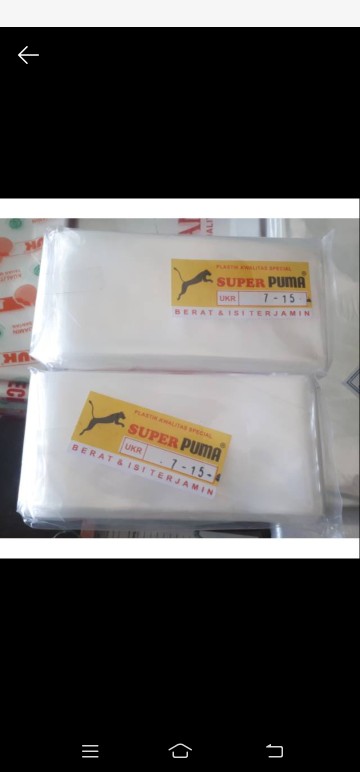 Plastik Pe Cap Puma Ukuran 7x15 Cm