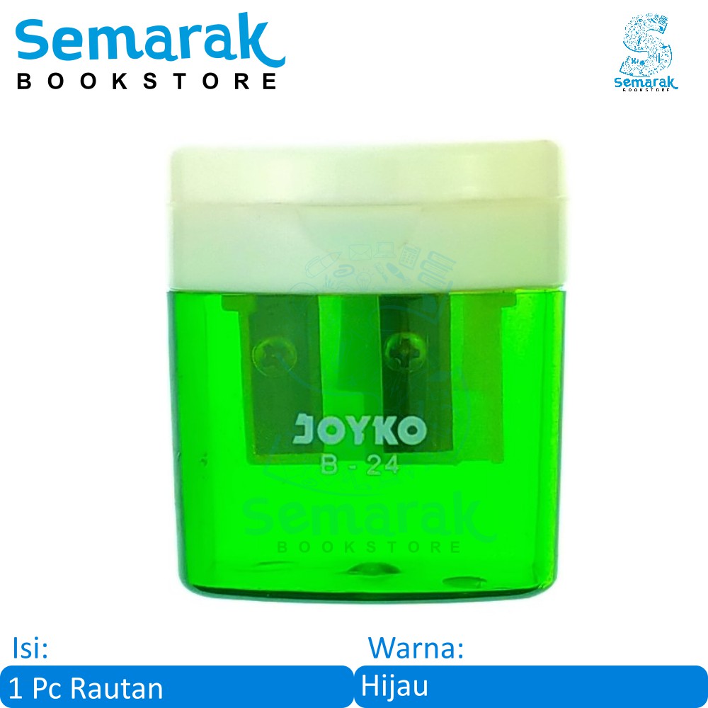 

Joyko B - 24 Serutan / Rautan Pensil - Hijau