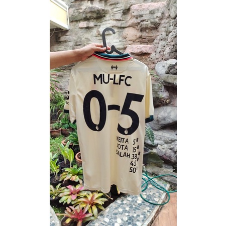 Jersey Bola Liverpooll Away 2021/2022 vs MU Plus Nameset 0-5 grade ori
