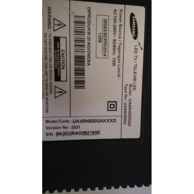 PSU powersapply tv Samsung UA40H5003AK -40h5003ak-1