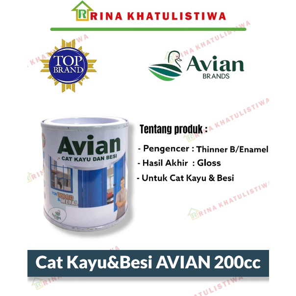 Cat Avian Kayu & Besi 200cc | Cat Avian 1/4kg | Cat Kayu & Besi Avian