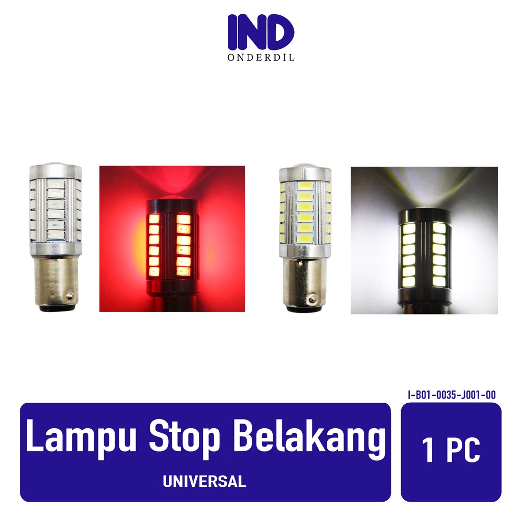 Lampu LED Stop Rem-Stoplamp-lamp Brake Belakang BAY15D Bayonet 33 Mata SMD DC 12 Volt Mode Diam