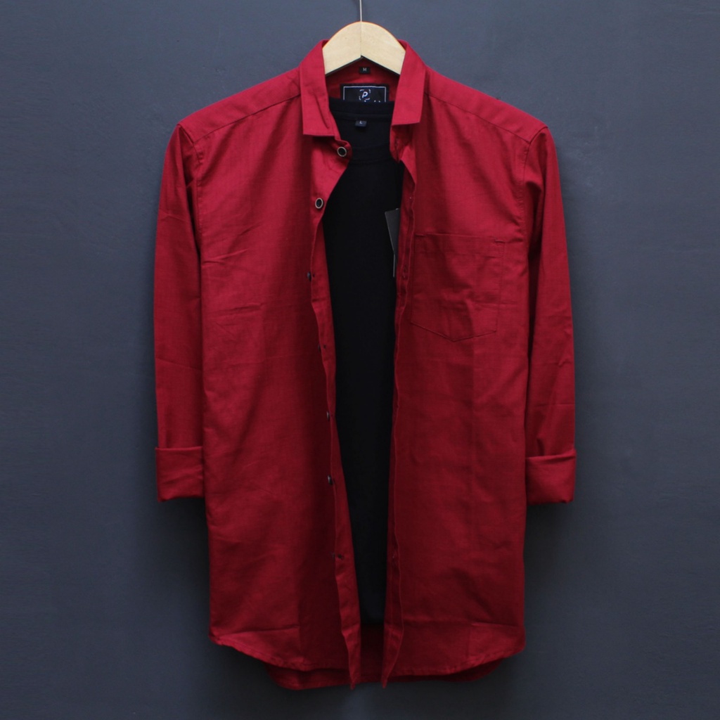 NEW ARRIVAL DISTRO BATIK PRIA BORDIR SOGAN HRB026 BATIKAF NOTOARTO BATIK IPNU-IPPNU HEM PRIA Bel-Maroon PJG Pklngan