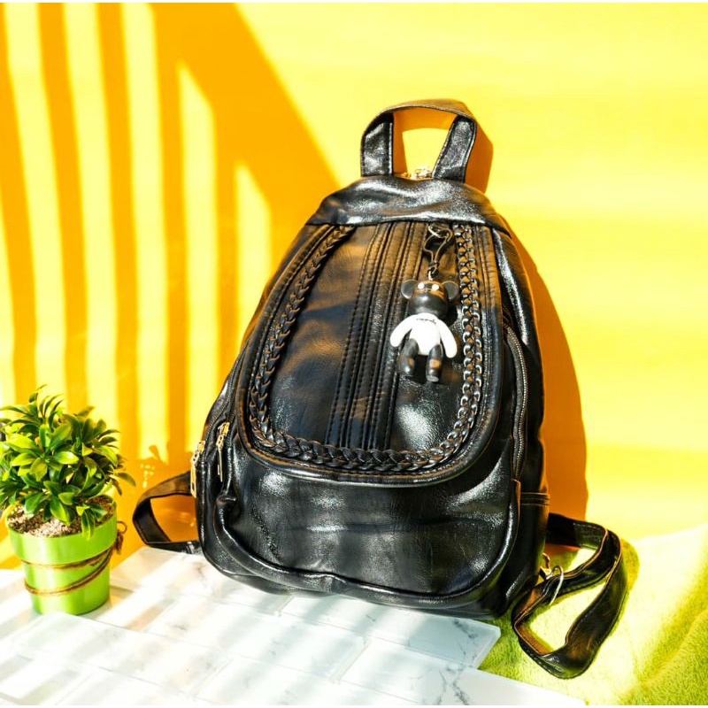 Tas Branded Wanita Warna Hitam Leathers