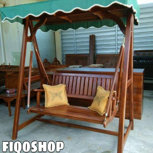 Ayunan bandulan kayu jati kokoh berkualitas furniture asli Ayunan bandulan kayu jati kokoh berkualitas furniture asli