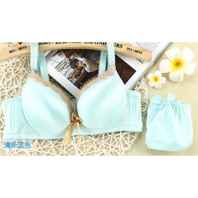 Bra Set Renda Salur YSS-246 Wanita Renda Salur Setelan Motif Modern Panties Mengatur Kenyamanan Lucu