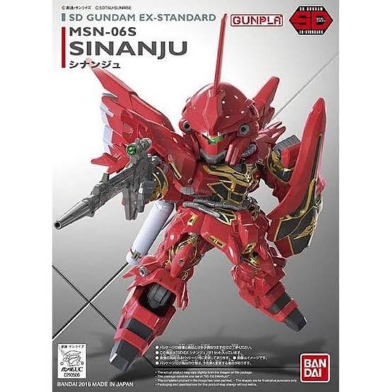 BANDAI SINANJU GUNDAM GUNPLA SD EX STANDARD MECHA MODEL MAINAN RAKITAN GUNDAM ROBOT PLASTIK EX-STAND