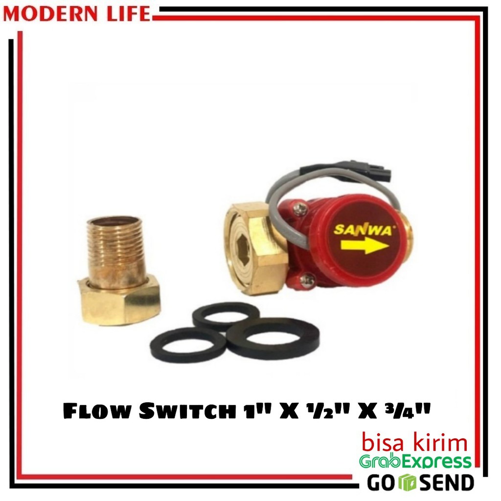 Water Flow Switch / Brass Switch Control SANWA (1 x 1/2 atau 1 x 3/4)