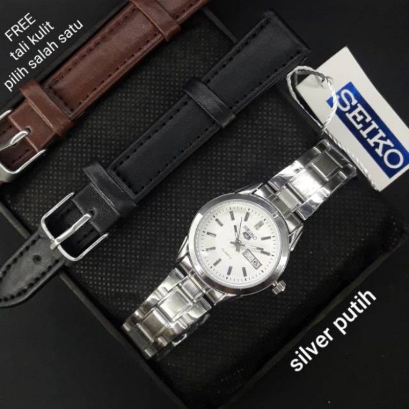 JAM TANGAN WANITA SEIKO ANTI AIR FREE TALI KULIT