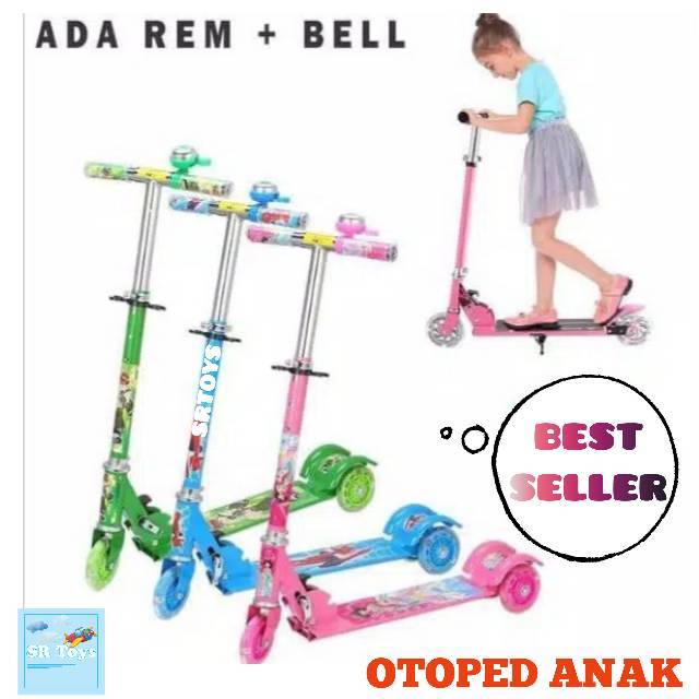 Skuter Anak Otopet Besi Roda 3 dengan Rem dan Bel [Free Ongkir]