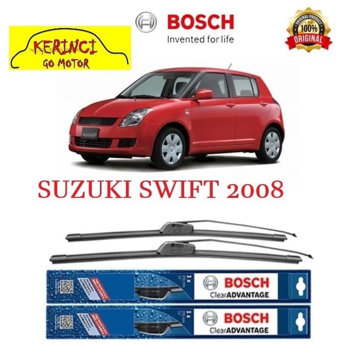 WIPER BOSCH CLEAR ADVANTAGE SUZUKI SWIFT 2008 21&quot; &amp; 18&quot; SEPASANG WIPER