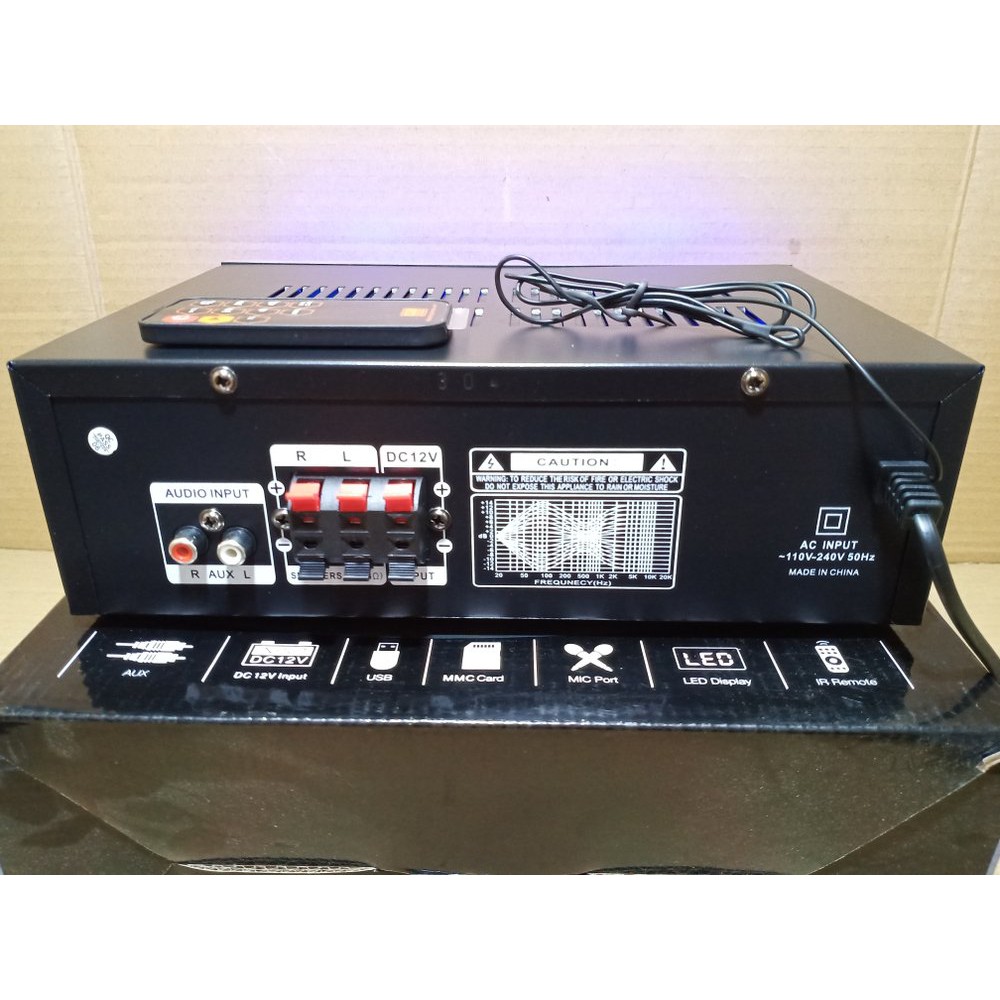 Ampli mini bluetooth crimson d34 amplifier kecil karaoke stereo d 34