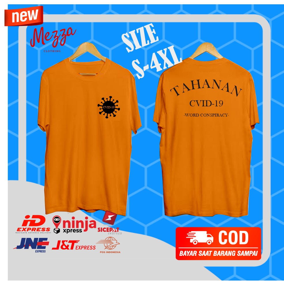 BAJU KAOS TAHANAN PENJARA ATASAN PAKAIAN PRIA TERBARU BIG SIZE JUMBO