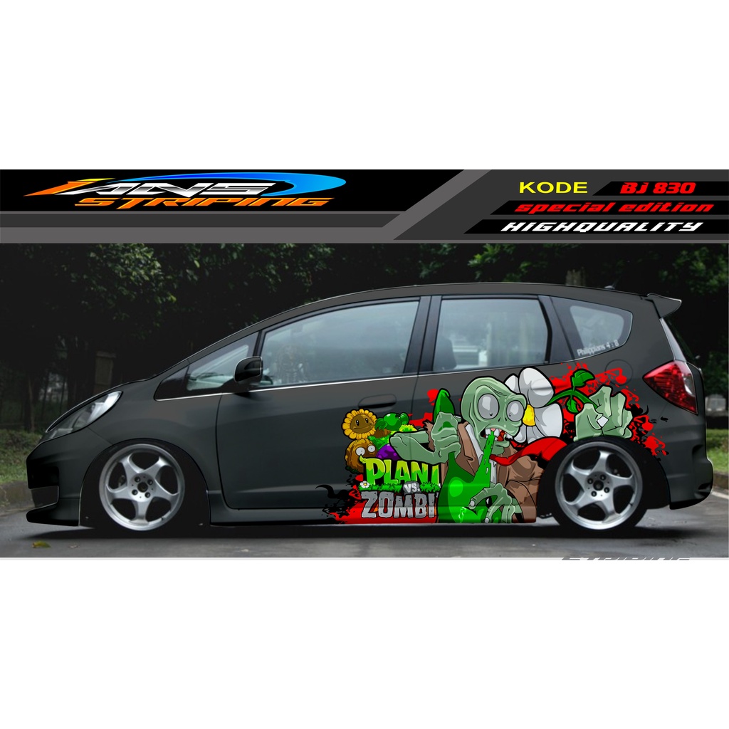 STIKER DECAL MOBIL HONDA JAZZ, SIGRA, YARIS, SWIFT / DECAL MOBIL / DECAL STICKER MOBIL ANIMASI