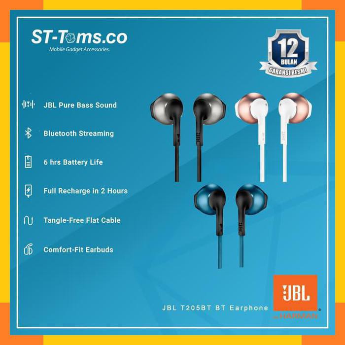 JBL T205 BT T205BT Bluetooth Earphone