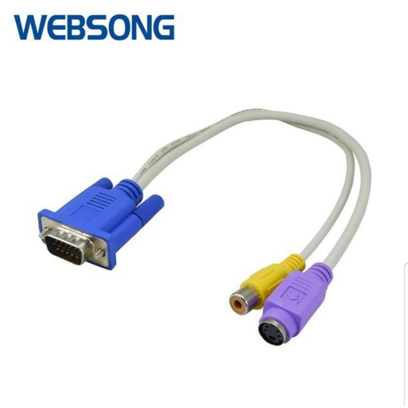 Kabel VGA Male to S-Video + AV Websong