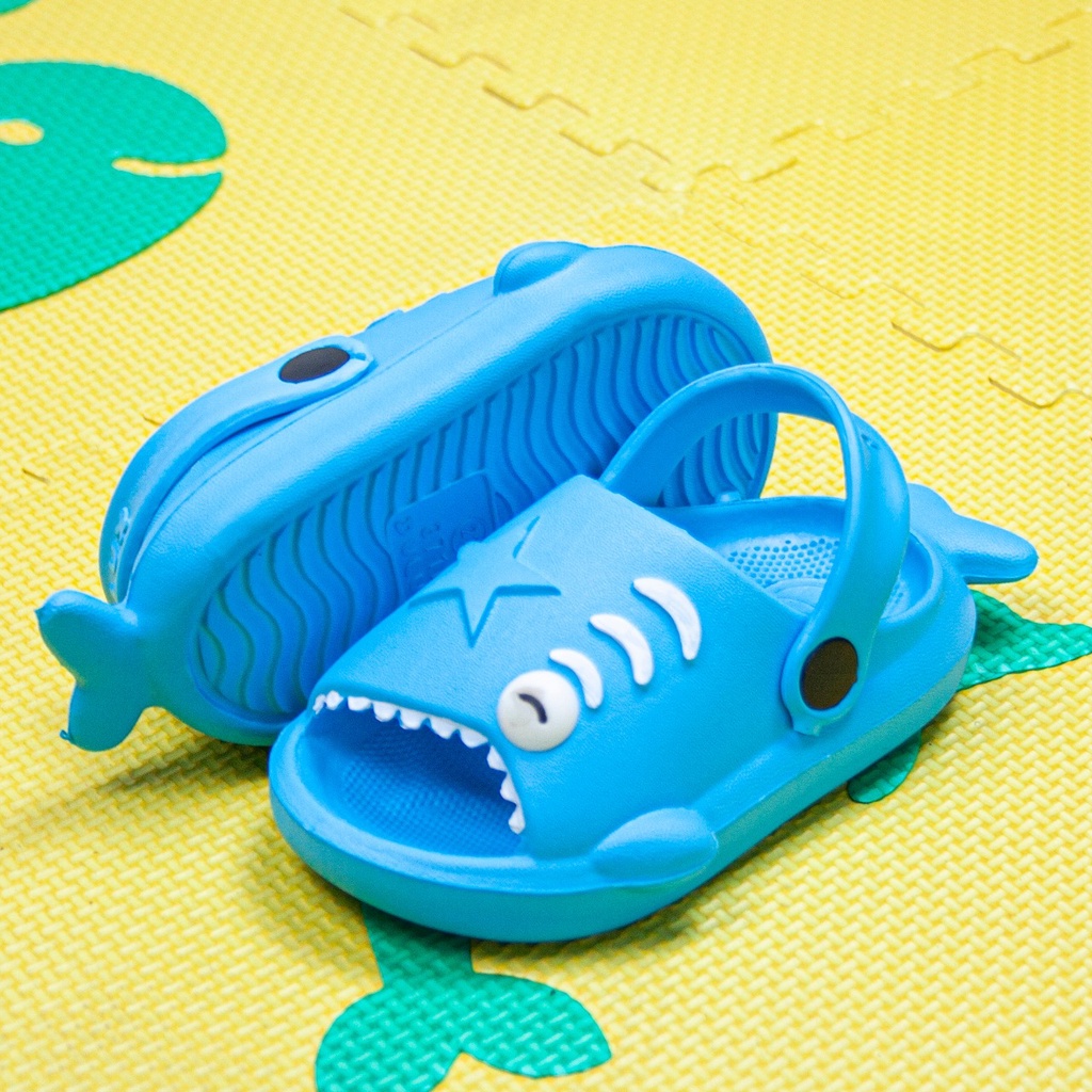 Sandal Let Anak Model Baby Shark Hiu Lucu Terbaru 371E (20/25) - Sandal Anak Karet