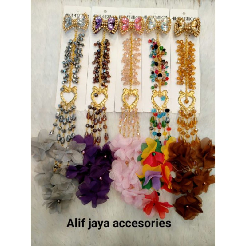 Bros dagu Jurai kristal panjang