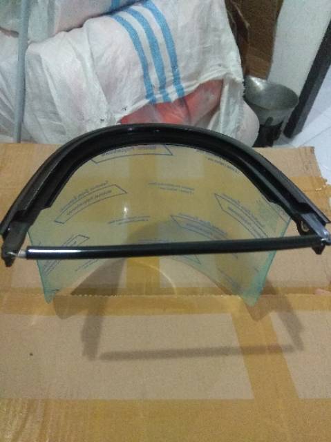 Face shield sambung helm proyek kaca plus bracket blue eagle