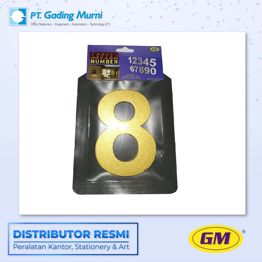

GM LABEL ANGKA ACRYLIC NO 8 GOLD