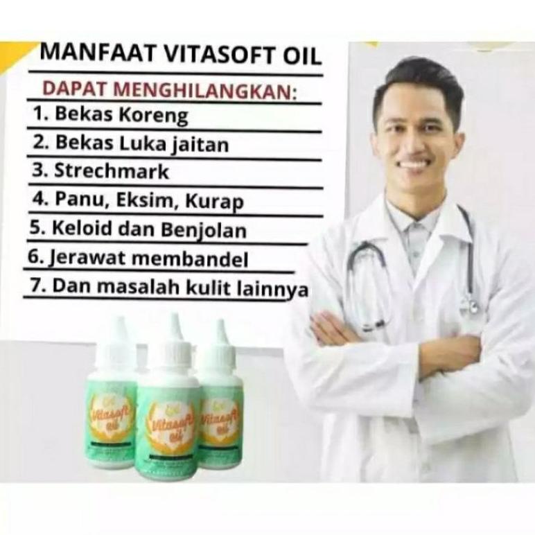 ✣Terlaris✹➠ VITASOFTOIL ORIGINAL VITA OIL VITASOFT OIL PENGHILANG KELOID 96 ✣