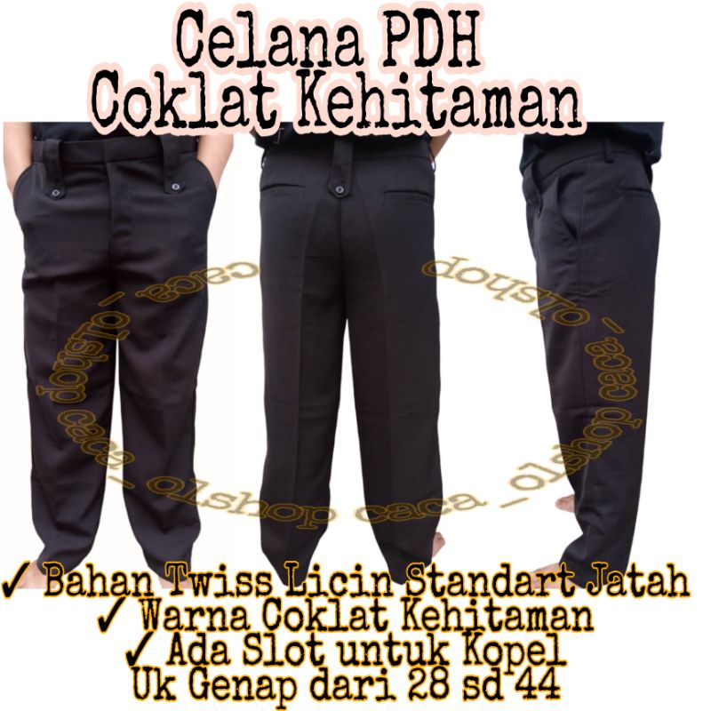 Celana PDH Satpam Security Dishub Polisi Biru Dongker / Coklat Tua