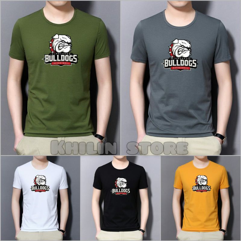 Baju Kaos Pria distro BULLDOGS lengan pendek kaos oblong cowok baju pakaian atasan lelaki fashion pria dewasa COD