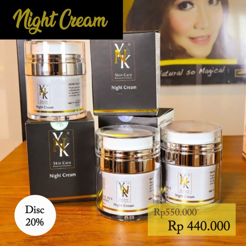 ynk Night Cream Premium Krim Perawatan dan Pelembab Wajah