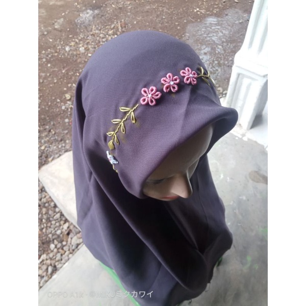 Paris sulam/segiempat sulam tangan termurah jilbab kerudung hijab muslimah