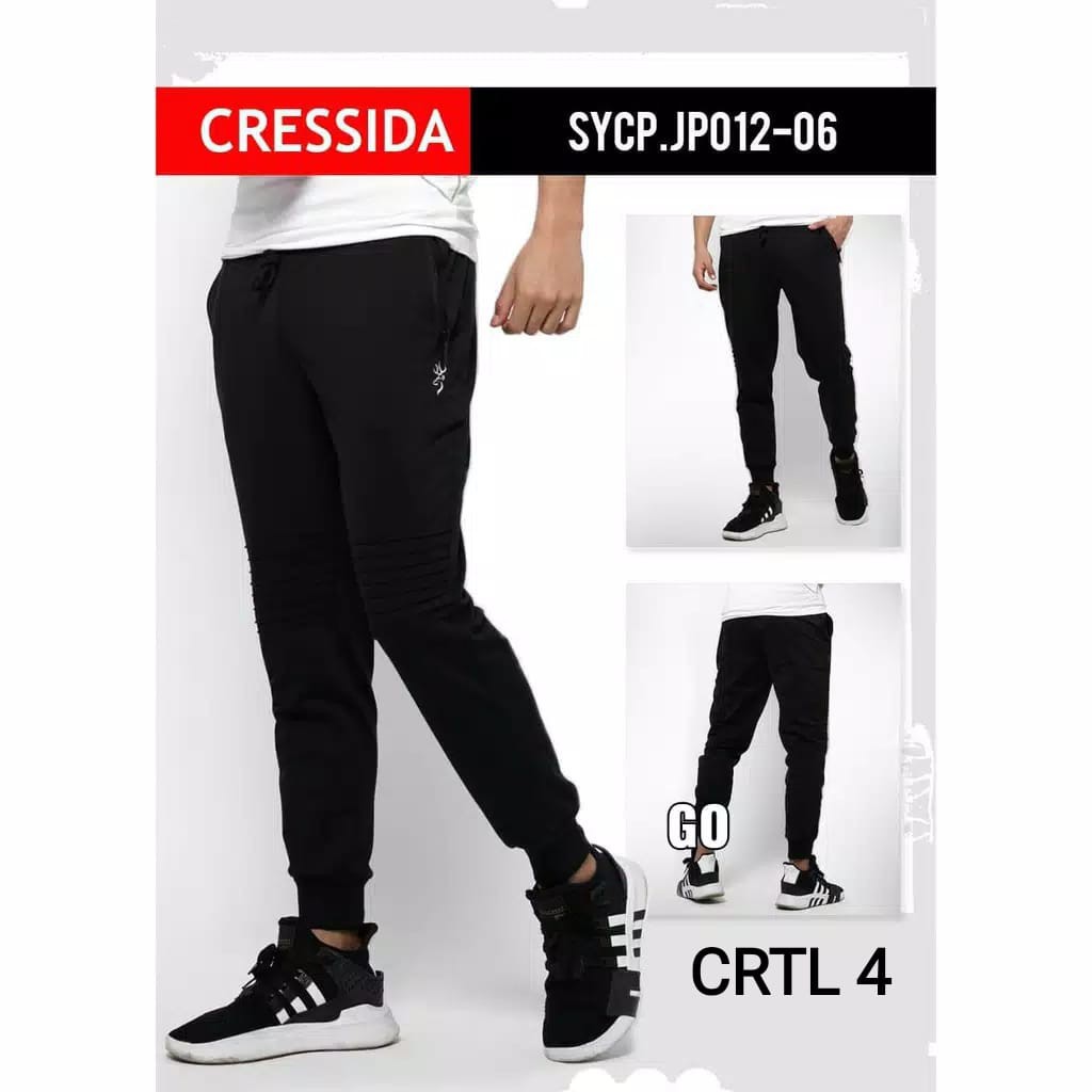 gos  CRTL 1 CRESSIDA CELANA TRAINING Polos Katun Combed Baby Terry Celana Training Panjang Laki Laki