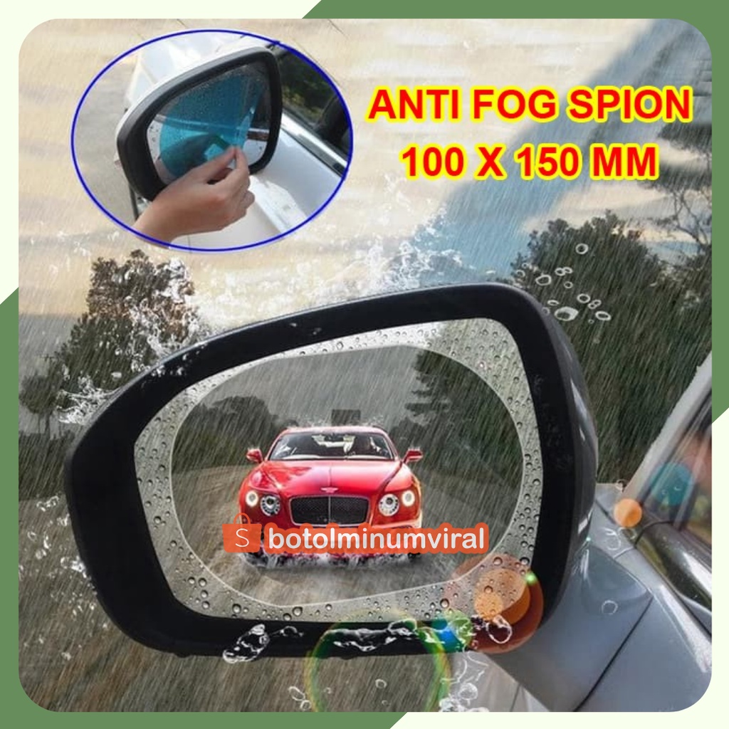 Sticker Spion Mobil Anti Hujan Anti Fog Kabut Hujan Kotak Kaca Film PREMIUM