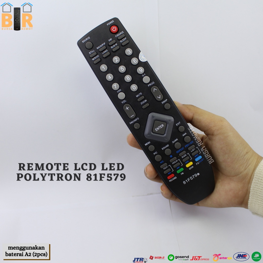 Remote TV Polytron Led Lcd Tabung Flat 81F579 Remot Tanpa Setting